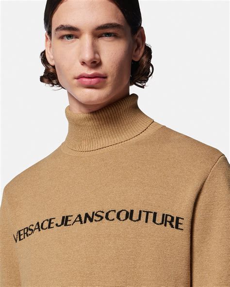 versace mens turtleneck|Versace logo sweater.